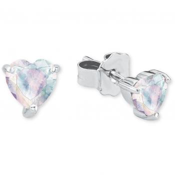 Prinzessin Lillifee Kinder-Ohrstecker Ohrringe Mädchen Herz 925 Sterling Silber rhodiniert Zirkonia mehrfarbig