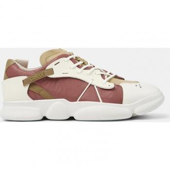 CAMPER Karst Sneakers for Men - Red, White, Beige, Size 43, Smooth Leather/Cotton Fabric