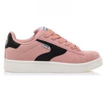Zapatillas Deportivas Acolchadas para Mujer MTNG College Rosa y Negro con Cierre de Cordones