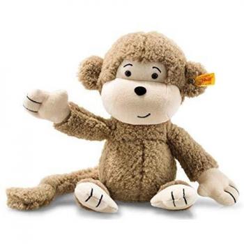 Steiff AFFE Brownie - 30 cm - Plüschaffe mit Langen Armen - Soft Cuddly Friends - Kuscheltier für Kinder - beweglich & waschbar - braun