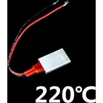 Kit de 2 éléments chauffants en céramique PTC avec thermostat, plaque chauffante en aluminium 24V, isolation et températures réglables de 70 à 220°C