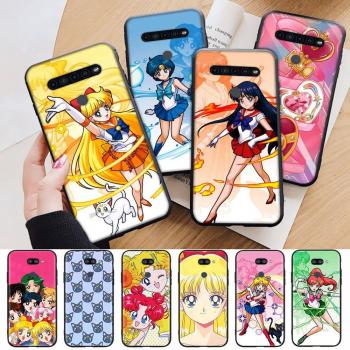 Funda Negra Sailor Moon para Xiaomi Poco X6 M5 M6 F5 F6 F1 C65 C55 C50 C51 C40 Redmi Note 7 8 14C A3X 13C 12C