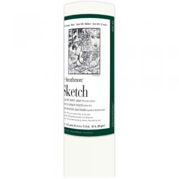 Strathmore 400 Series Recycled Sketch Roll, Fine Tooth Surface, White, 36 x10 Yards