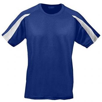 AWDis Men's Short Sleeve Contrast Cool T Shirt Royal Blue/Arctic White L