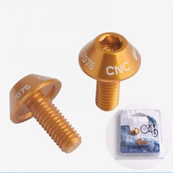 2Pcs Aluminum Alloy M5x12 Bicycle Water Bottle Holder Mounting Screws for Mountain Bike Cage Rack