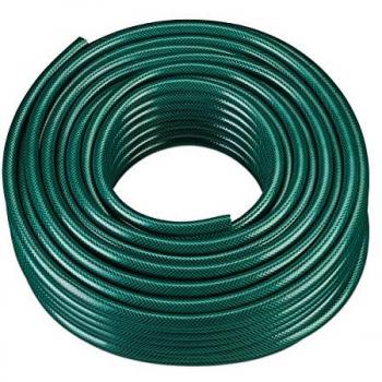 Tuyau de jardin Relaxdays 50 mètres, 1/2, en PP, système d'arrosage pour pelouse, vert foncé