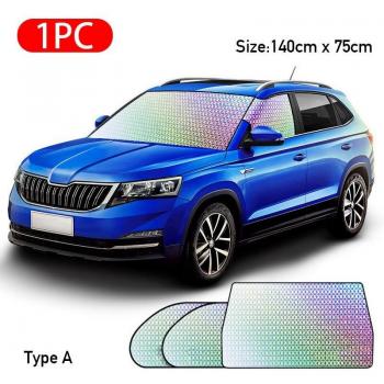 Pare-soleil en aluminium anti-UV avec isolation thermique pour pare-brise et fenêtres latérales de voiture