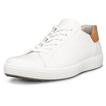 ECCO Soft 7 Herren Leder Schnürsneaker Weiß