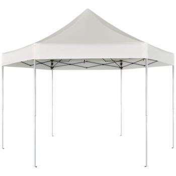 Hexagonal Pop-Up Folding Party Tent Cream White 3.6x3.1 m
