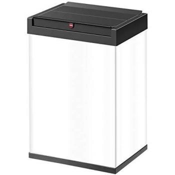 Hailo Big-Box Swing L, Mülleimer, 35 Liter, selbstschließender Schwing-Deckel, Müllbeutel-Klemmrahmen, weiss, Made in Germany, 0840-131