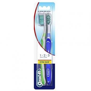 Oral-B Cepillo Dental Adulto Médio 123 Shiny Clean - 2 Unidades