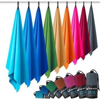 Fit-Flip Toalla Microfibra – en Todos los tamaños, 12 Colores – Ultraligera y compacta – Toalla Secado rapido – Toalla Playa Microfibra y Toalla Deporte Gimnasio