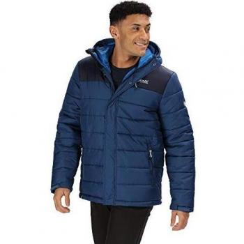 Regatta Veste d'hiver technique à capuche Effet Laine isolante, légère et Déperlante Nevado III Baffled/Quilted Jackets Homme Prussian/Navy FR: XL
