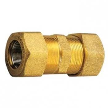 Raccord droit double en laiton 1/2 pour réparation de tubes en acier