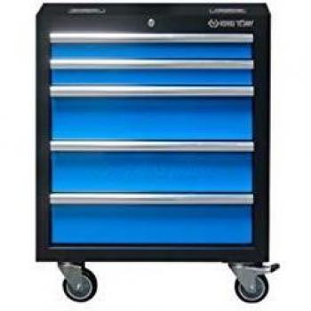 King Tony - Servante d'atelier vide bleue avec roues - 5 tiroirs - 650 x 862 x 460 mm