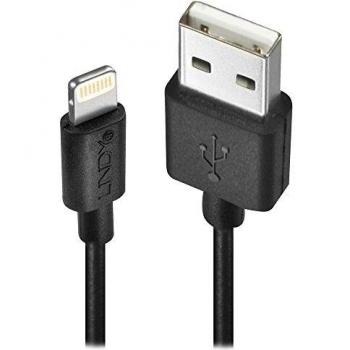 LINDY 2m USB to Lightning Cable, Black
