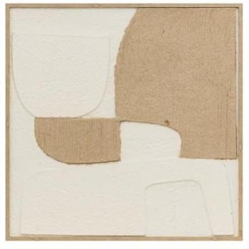 Appendiabiti 3D Amari Beige 70x70 cm - Decorazione Parete Moderna in MDF