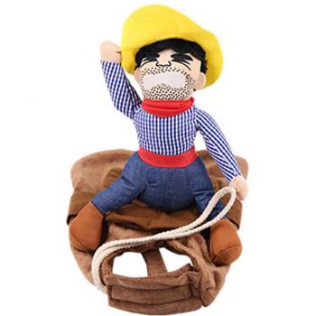 Haustier Kleidung Halloween Weihnachten Cowboy Kostüm Hund Jacke Baumwolle weich Katzen Cosplay