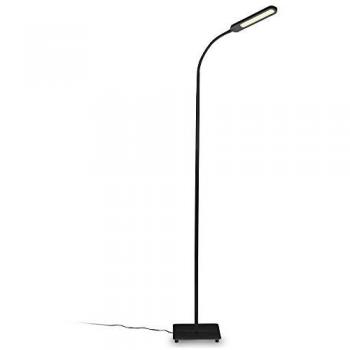 Lampadaire LED noir dimmable 8W avec choix de température de couleur et fonction tactile
