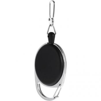 Enrouleur rétractable porte-clé ajustable avec câble métallique et mousqueton antivol O1020