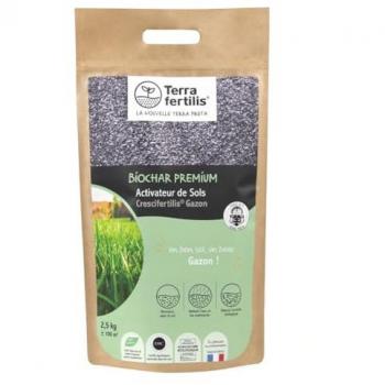 Fertilisant Universel Biochar 100% Naturel pour Gazon - Sac de 2,5 kg