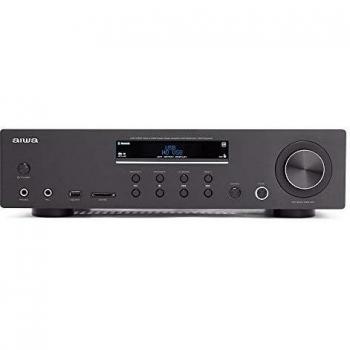 Aiwa AMU-120BTBK HiFi Bluetooth Stereo Amplifier 120W with USB/SD MP3 and Mic Input