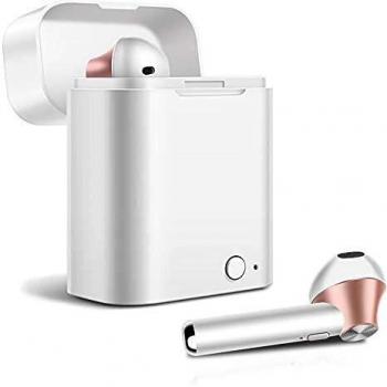Akashi Technology - Ecouteurs sans Fil Oreillettes Bluetooth 5.0 Ecouteurs sans Fil avec Boîtier Chargeur de Rangement Charge - Blanc