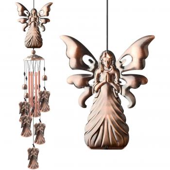 Carillon éolien rétro en forme de cloche pour décorations de fenêtre et de patio - Noël, Anniversaire