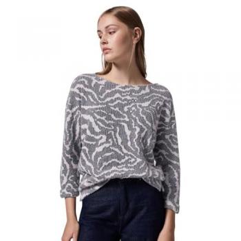 T-shirt à motifs doux en bleu pour femme avec manches 3/4 - STREET ONE STUDIO