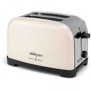 Tostador Vintage Orbegozo TOV 5210 - 850W, 2 Rebanadas, Creme, 7 Níveis de Potência, Função Descongelar