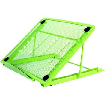 Foldable Metal Mesh Laptop and Phone Stand with Cooling Base for MacBook - Portable Desktop Holder for Drawing and Painting