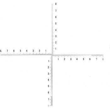 20mm Microscoop Micrometer Kalibratie Oculair X Y Kruis Heerser Naald Concentrische Semi-Cirkels Schaal