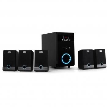 auna 5.1-JB • 5.1 Surround Sound System • Heimkinosystem • 95 Watt RMS • Aktiv Subwoofer • 5,25