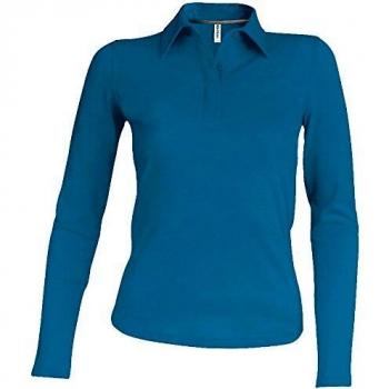 Kariban Damen Poloshirt Langarm Rot (S)