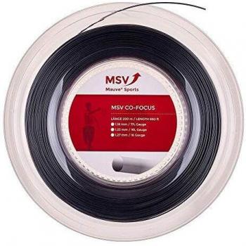 MSV Co. Focus Black Tennis String Reel - 200m, 1.27mm