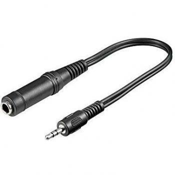 3.5mm to 6.35mm Stereo Audio Adapter Male/Female 0.2m