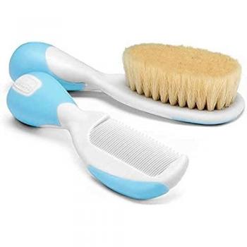Comb and Brush with Natural Bristles