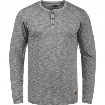 !Solid Migos Herren Longsleeve Langarmshirt Shirt Mit Grandad-Ausschnitt Aus 100% Baumwolle, Größe:XL, Farbe:Black