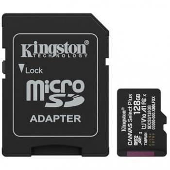 Kingston 128GB microSDXC Canvas Select Plus Gen3 A1 Card with Adapter 150MB/s