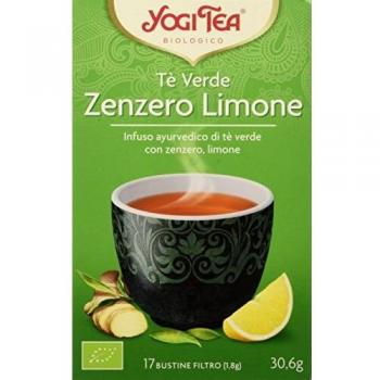 Yogi Tea Chá Verde com Gengibre e Limão - 17 sachês, orgânico