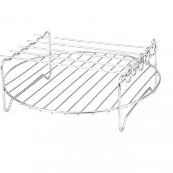 Double Layer Rack Accessory with 5 Skewers for Air Fryers