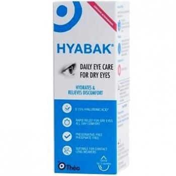 Hyabak Solução Hidratante Ocular 0,15% 10 ml - Colírio para Olhos Secos e Lentes de Contato