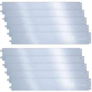 Bordure de jardin flexible en métal galvanisé - Lot de 10 pièces 100x18 cm