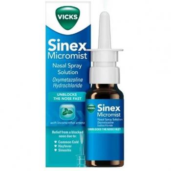 Vicks Sinex Decongestant Micromist Nasal Spray 0.05% Oxymetazoline 15ml