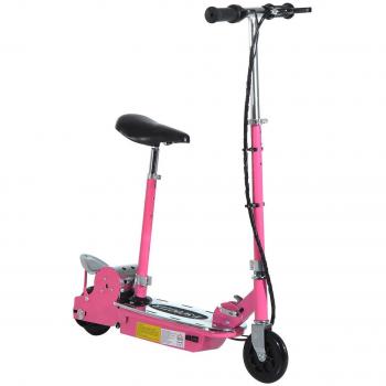 HOMCOM 120W Teens Foldable E-Scooter Kids Electric Scooters 24V Rechargeable Battery Adjustable Ride on Outdoor Toy