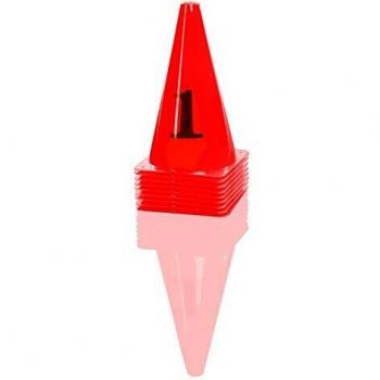 Orange Speed Cone Set - 10 Pieces (13.7 x 13.7 x 22.5 cm)