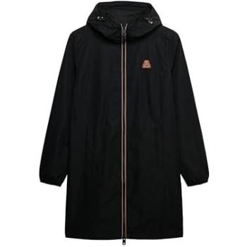Superdry Women's Longline Tri-Color Windbreaker Jacket Black Size 38