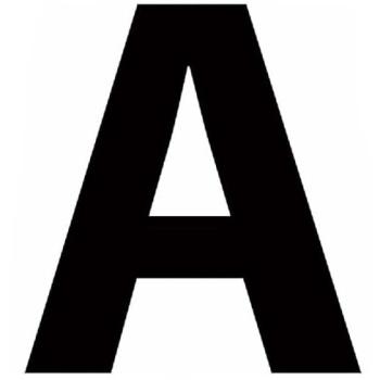 Lettera Adesiva Vinile Lucido Nero H 30 mm - Caratteri A-Z e 0-9 (36 pz)