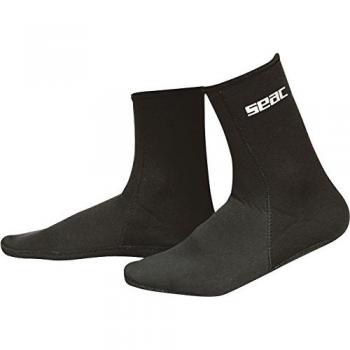 Seac Unisex-Erwachsene Standard 2.5 mm Neopren Tauchsocken, Schwarz, L