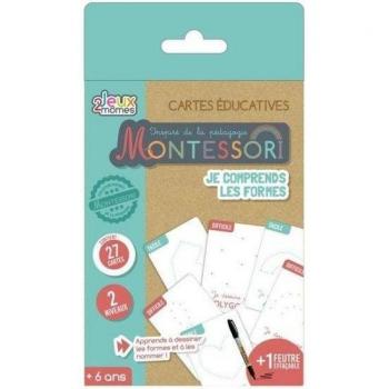 Cartes Montessori formes à dessiner effaçables pour apprendre à tracer
